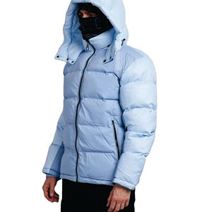 Veste d'hiver surdimensionnée pour hommes multicolore coupe-vent en jean de haute qualité avec logo personnalisé coupe-vent épais chaud et long vêtements - Product Image 6