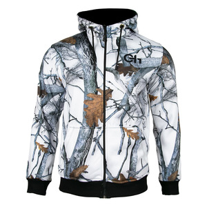 Sudadera con Capucha y Cremallera de Forro Polar, Impresión Digital de Alta Calidad, Bolsillo Tipo Canguro con Camuflaje - Product Image 3