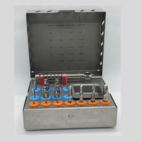 Kit de 16 pièces d'outils dentaires chirurgicaux manuels professionnels Surtechs, fraises pour implants dentaires, instruments hexagonaux à cliquet/visseuse, entièrement équipés