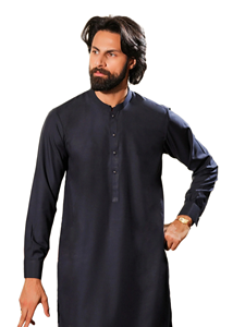 Ensemble Salwar Kameez en coton de luxe pour homme |   Shalwar Kameez traditionnel avec un design moderne tissé pour les fêtes et les occasions spéciales, sans plis - Product Image 2