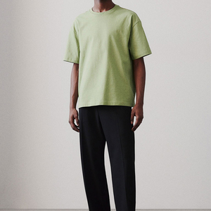 2025 camisetas de algodón/fibra de bambú para hombres de manga larga Boxy de gran tamaño 100% marca estilo pakistaní tela peinada - Product Image 2