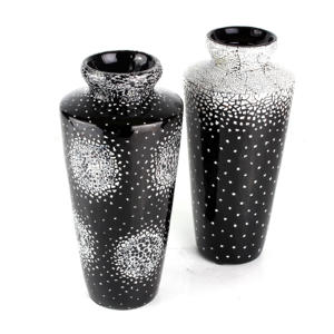 Jarrón lacado negro decoración del hogar jarrones lacados de alta calidad arreglo floral de exhibición interior - Product Image 1