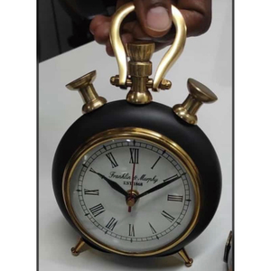 Reloj de mesa náutico redondo de latón para decoración de oficina en casa reloj de escritorio náutico decorativo interior Escultura Moderna de China India - Product Image 1