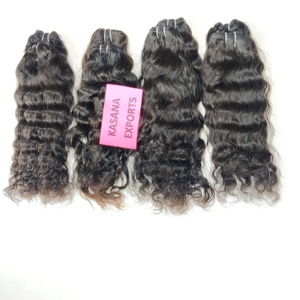 Vente en gros paquet de cheveux raides de couleur naturelle indienne 100% cuticule alignée traitée aucune machine double trame Extensions de cheveux humains - Product Image 3
