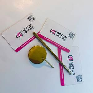 Miroir à cils GETUP BROSONS IMPEX de haute qualité, en acier inoxydable doré, forme circulaire, outil de précision antistatique - Product Image 1