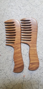Ensemble de peigne et brosse à cheveux en bois avec dents en bambou, conception à double tête à dents larges pour un usage domestique, vente en gros d'artisanat en bois - Product Image 6