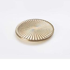 Modern Designed Brass Finished Coaster Made in Metal With <b>Set</b> of <b>4</b> Coffee Tea Serving Platter <b>Dining</b> <b>Table</b> Decorative Coaster - Product Image 5