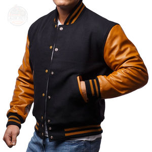 Chaqueta Universitaria de Alta Calidad para Hombre, Estilo Letterman, Manga de Cuero Genuino, Cuerpo de Lana Premium, Mejor Proveedor Mayorista de Chaquetas Universitarias - Product Image 6