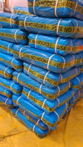 Tissu personnalisable de bâche de PE dans l'orange argentée blanche bleue-selon les exigences de client - Product Image 5