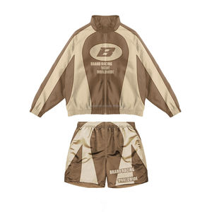 Nuevo Conjunto Personalizado de Nylon para Hombre 2025, Conjunto de Chaqueta Cortavientos y Pantalones Cortos de Nylon Ligero, Ropa Deportiva Urbana para Hombre, Atuendo de Verano - Product Image 1