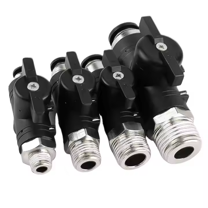 38 Inch Plastic Push Connection Accessory Quick Release Connector Airflow Control Ball Valve Manual Valve