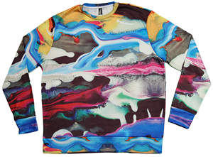 Cuello redondo de sublimación de forro polar, sudadera 3D de forro polar hecha a medida, sudadera sublimada de forro polar de diseño completo - Product Image 3