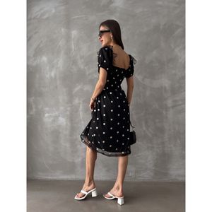 Robe élégante noire à col bateau et bustier Topshow pour femme – Vente en gros - Product Image 1