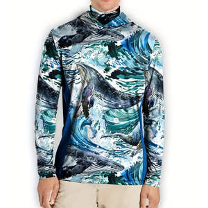 Sudadera con capucha de pesca de manga larga con logotipo personalizado 2025, protección solar de la mejor calidad, ropa de pesca transpirable, impresión por sublimación - Product Image 1