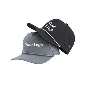 OEM Lightweight Sun Protection Golf <b>Hats</b> 5 Panel Laser Perforated Custom Rubber PVC Patch Logo Custom Embroidery Logo Rope <b>Cap</b> - Product Image 6