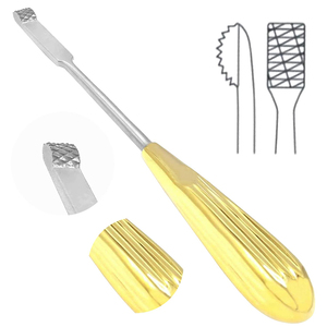 Râpe à glabelle Webster manche doré finition polie râpe nasale en carbure de tungstène Durable de qualité industrielle OEM & ODM pris en charge - Product Image 6
