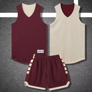 Traje de camisetas de baloncesto de doble cara para hombres y mujeres, conjuntos de uniforme de entrenamiento de baloncesto de secado rápido, ropa deportiva sin mangas - Product Image 1