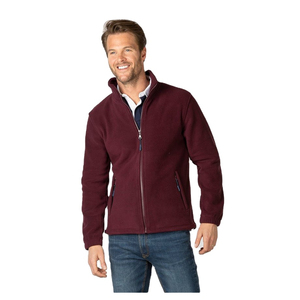 Chaqueta polar de invierno para exteriores para hombre, venta al por mayor, forro polar de poliéster 100%, logotipo impreso bordado personalizado, cremallera completa, tela alta - Product Image 2
