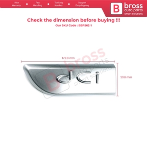 ตราสัญลักษณ์โครเมียม BSP562-1 DCI สำหรับติดประตูด้านซ้าย รุ่น Megane MK2 Scenic MK2 8200717150 - Product Image 5