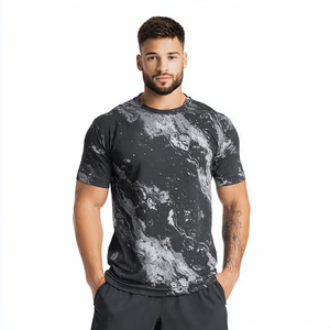 เสื้อยืดออกกำลังกายผู้ชาย แขนสั้น เสื้อยืดกีฬา ผู้ชาย ผ้าโพลีเอสเตอร์ 100% เสื้อยืดออกกำลังกายผู้ชาย - Product Image 3