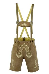 Shemax Trachten <b>Shorts</b> <b>Mens</b> Lederhosen Shaded Grey OEM Custom New Bavarian Oktoberfest Lederhosen - Product Image 4
