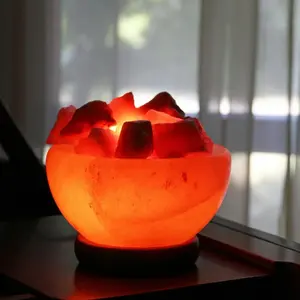 Mini lampes de sel USB de l'Himalaya en forme de bol de feu dans des tailles personnalisées, mini lampes USB abordables, meilleures lampes de qualité - Product Image 2