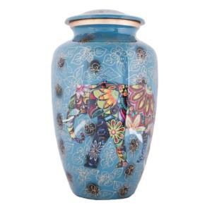 Hermosa pegatina de diseño, urna de cremación para adultos de aluminio con acabado, urnas funerarias de Metal para cenizas. - Product Image 4