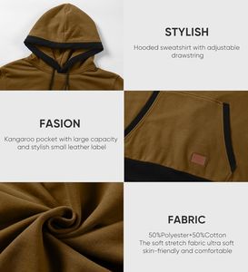 Basics New Color sólido Sudadera con capucha al aire libre Camping Caza Algodón mezclado con capucha Hombres Deportes Algodón Camo Chaquetas - Product Image 4