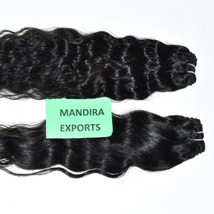 Onda suelta Remy Sin procesar Raw Indian Temple Hair Machine Doble trama Mayorista India 100% Extensiones de cabello humano natural - Product Image 1