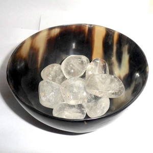 Meilleur bol de nourriture de fête de rasage de haute paume multi-artisanat moderne écologique décor de corne de boeuf véritable poli en corne naturelle - Product Image 2