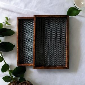 Bandeja Rectangular de Madera para Servir, Plato de Cargador Personalizado para Vajilla, Comida, Desayuno, Pasta, Platos para Servir, Bandejas DE LA Mejor Calidad - Product Image 1