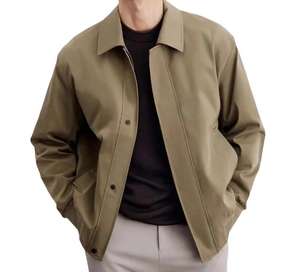 Oem nuevo estilo casual unisex delgada chaqueta de lona de invierno de moda personalizada al por mayor de manga larga cuello vuelto de lujo a prueba de viento - Product Image 2