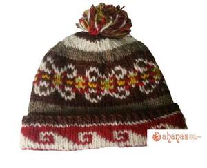 Gorro de Orejeras Unisex de Lana 100% Tejido a Mano en Nepal para Adultos, Estilo Invernal para Deportes y Fiestas - Product Image 1