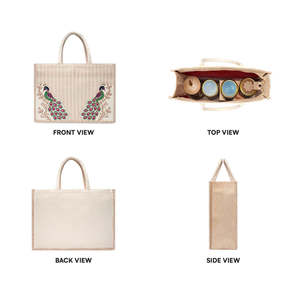 Bolsa de Regalo con Bordado de Dos Pájaros, Elegante Cesta para Ocasiones Especiales, Bolsa de Regalo Promocional con Marca - Product Image 2