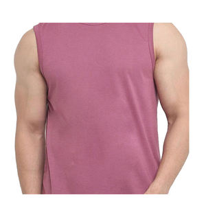 Camiseta sin mangas de secado rápido para hombre con logotipo personalizado de mejor fabricante, camiseta sin mangas musculosa de estilo informal para entrenamiento a la venta - Product Image 5