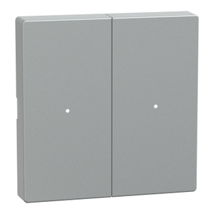 Modulo a pulsante in alluminio a 2 vie SCHNEIDER ELECTRIC System M MTN625260 con interruttori a bilanciere - Product Image 1