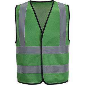 เสื้อกั๊กสะท้อนแสงทำจากโพลีเอสเตอร์สี100% คุณภาพสูงโครงสร้างปลอดภัยระดับพรีเมียมสีเขียวพร้อมไฟ LED สำหรับการก่อสร้างการจราจร - Product Image 1