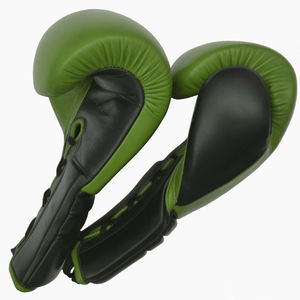 Gants de boxe d'arts martiaux lacés en cuir véritable pour hommes et femmes avec évacuation de l'humidité pour MMA Kickboxing Muay Thai Training - Product Image 4