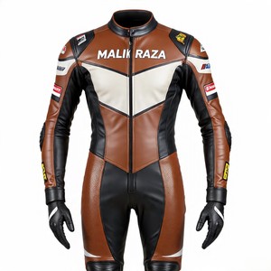 Traje de cuero para motocicleta, tamaño personalizado, diseño único y opciones para colorear, protección de armadura CE, Ventilación de malla y sistema deslizante - Product Image 6