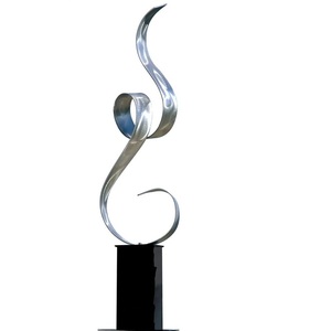 Sculpture géométrique en métal or et argent, vente directe d'usine, Sculpture décorative pour chambre à coucher, salon - Product Image 4