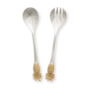 Ensembles de salade de couverts en laiton et d'acier inoxydable avec la conception de fleur pour la maison et le restaurant à bas prix ensembles de couverts de conception unique - Product Image 6