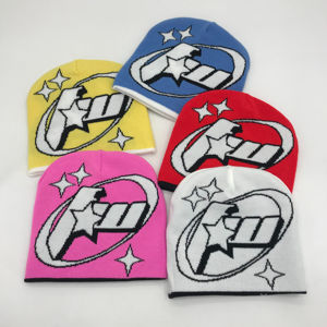 หมวกบีนนี่ถักผ้าแจ็คการ์ดใส่ได้ทั้งชายและหญิงสินค้ามาใหม่พร้อมโลโก้ที่กำหนดเอง - Product Image 5