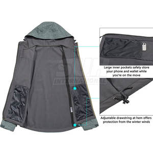 Chaqueta Polar de Invierno con Capucha y Logotipo Personalizado, Impermeable y Transpirable, de Alta Calidad para Hombre en Talla Adulto - Product Image 3