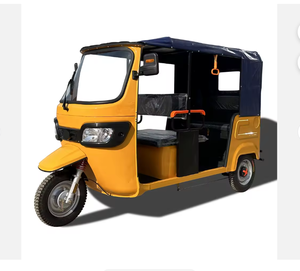 Tuk-tuk Mototaxi Électrique de Qualité 2000W, 6 Places, Carrosserie Fermée en Acier, Charge Utile de 400kg, OEM, pour Usage Commercial et Transport de Passagers - Product Image 2