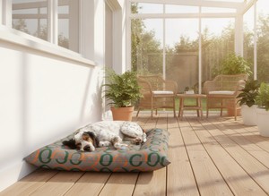 «Amistar Matelas pour animaux de compagnie de haute qualité 100x65 cm, lit universel classique en tissu Oxford pour chats de grande taille et chiens de taille moyenne» - Product Image 6