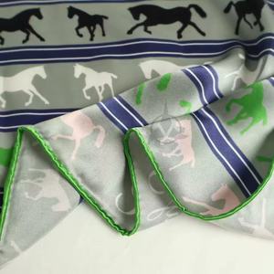 High Quality Custom Printed Floral Ethnic Spring <b>Silk</b> Feeling <b>Long</b> <b>Scarf</b> for Women 100% <b>Silk</b> Skin Friendly Cheap Price - Product Image 3