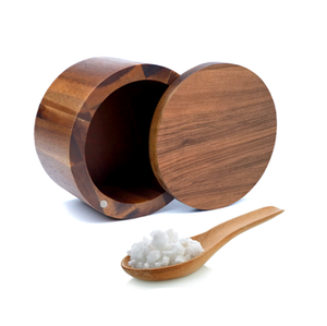 Caja de almacenamiento para Salero y pimentero de madera antigua para cocina casera, cuenco para especias y sal de hierbas de madera más vendido - Product Image 4