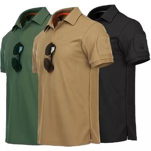 Camiseta de Golf táctica informal con estampado personalizado para hombre, manga corta, transpirable, duradera, 100% algodón, antiarrugas, personalizada - Product Image 2