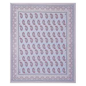 Juego de Sábanas de Algodón con Estampado Paisley Lavanda para Cama Doble, 2 Fundas de Almohada, 3 Piezas, Función de Masaje, Sábanas Planas para el Hogar (ADB1452) - Product Image 4