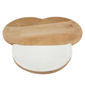 Plateau en bois décoratif en forme de cœur, couleur noyer, plat de service au design classique pour mariage et décoration de restaurant - Product Image 6